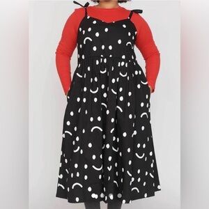 NWOT Happy Sad Tie Shoulder Dress, size 10